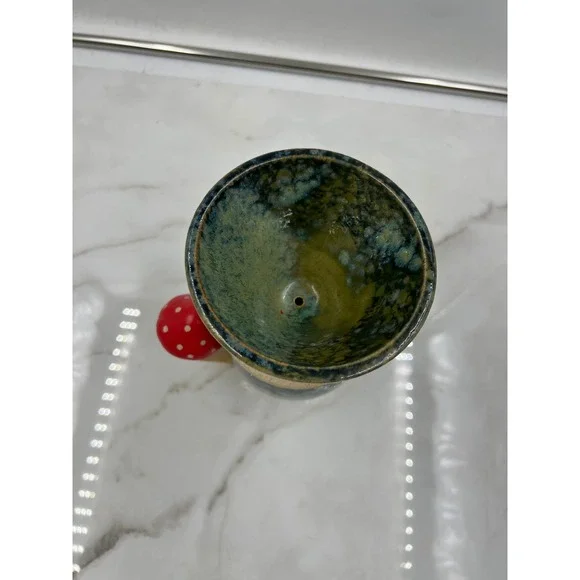 Urban Outfitters UO Home Mushroom Pour Over Coffee Mug Set Teal Green Ceramic